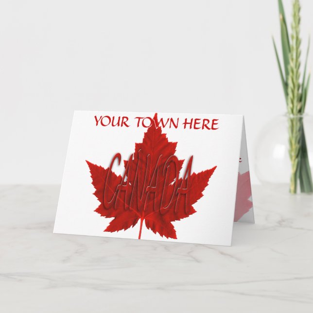 Canadá Tarjetas Canadá Bandera Personalizado de ta (Anverso)