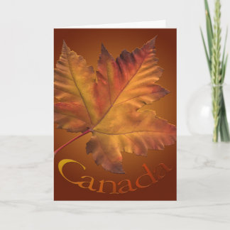 Canadá tarjetas de felicitación Canadá con hojas d