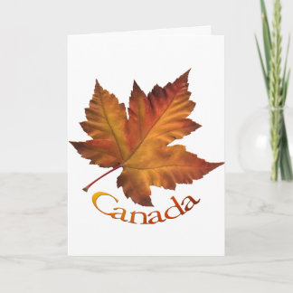 Canadá tarjetas de felicitación Canadá con hojas d