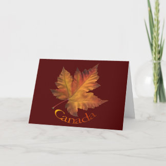 Canadá tarjetas de felicitación Canadá con hojas d