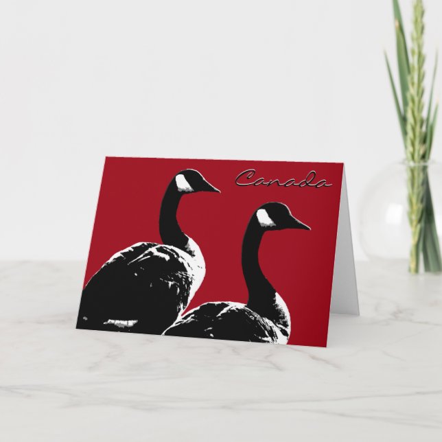 Canadá Tarjetas Goose Canadá Tarjetas de felicitac (Anverso)