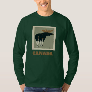 Canadá, texto de edición de Moose, camiseta