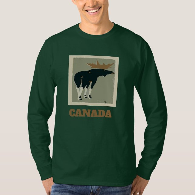 Canadá, texto de edición de Moose, camiseta (Anverso)