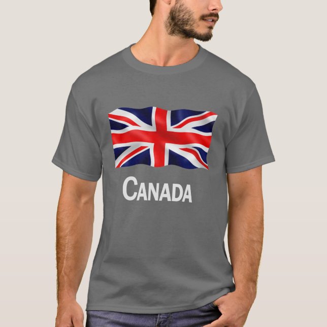 Canadá Union Jack - camiseta oscura básica (Anverso)