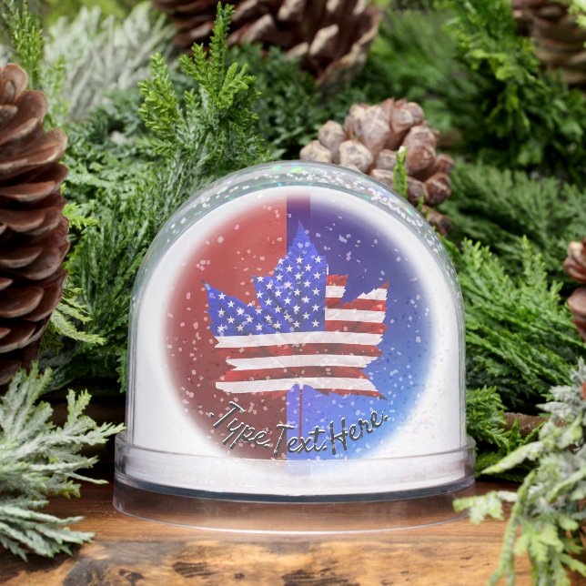 Canada USA Snow Globe Personalized Snow Globes (Invierno)