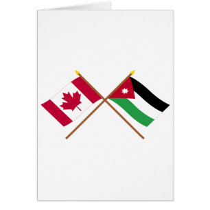 Canadá y banderas cruzadas Jordania