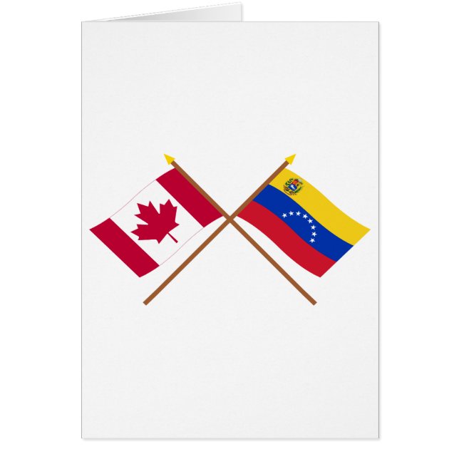 Canadá y banderas cruzadas Venezuela (Frente)