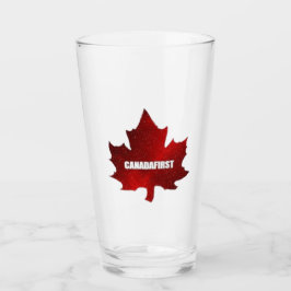 Canadafirst Red Maple Leaf Glass