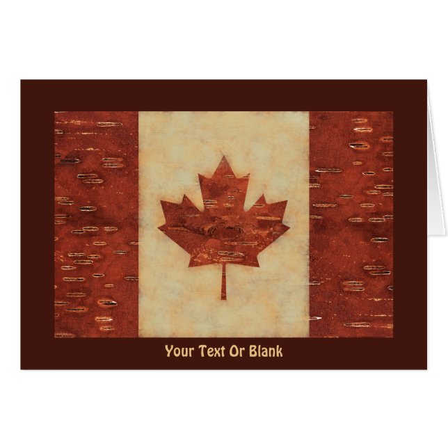 Canadian Flag On Inner Birch Bark (Anverso (Horizontal))