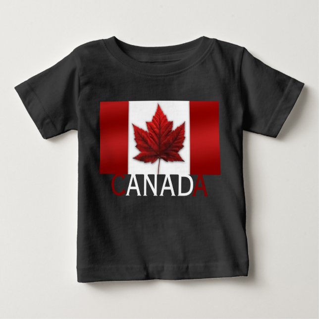 Canadiense Bandera Bebé con camiseta de hoodie de  (Anverso)