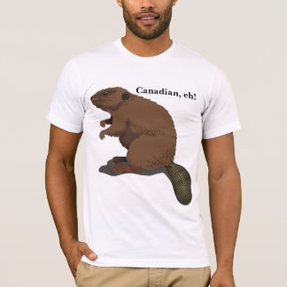 ¡Canadiense, eh! Camiseta del castor del Personali