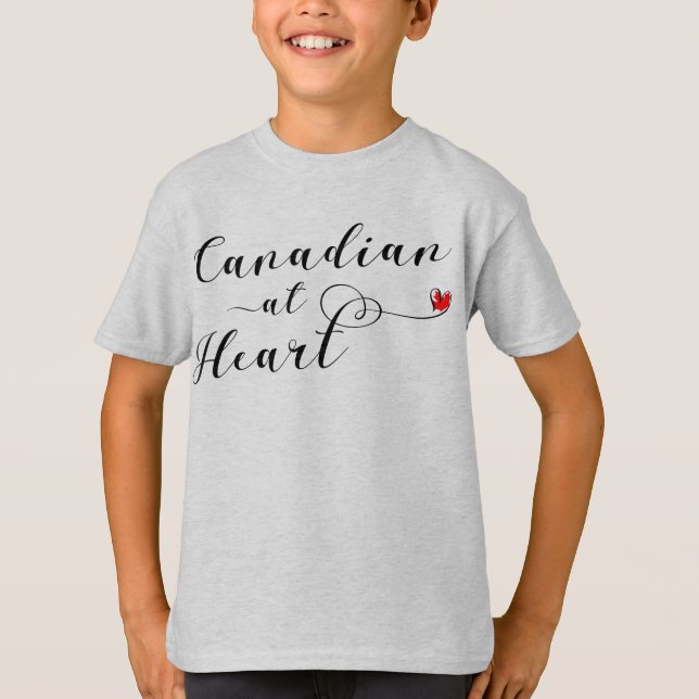 Canadiense en la camiseta Heart Tee, Canadá (Anverso)