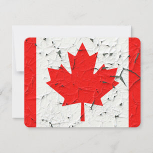 Canadiense Red Maple Leaf CANADA Peeling Paint Sty