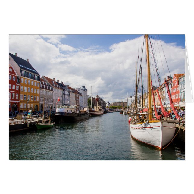 Canal con barcos| Copenhague (Anverso (Horizontal))