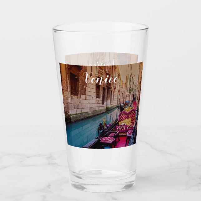 Canal con gondola tradicional en Venecia, Italia (Anverso)