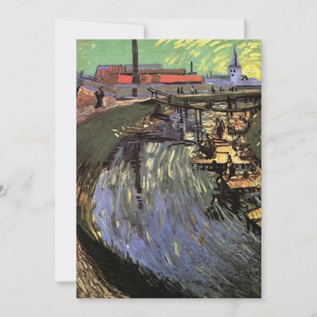 Canal con mujeres lavando de Vincent van Gogh (Anverso)