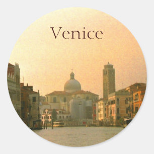 Canal de los pegatinas de Venecia Italia