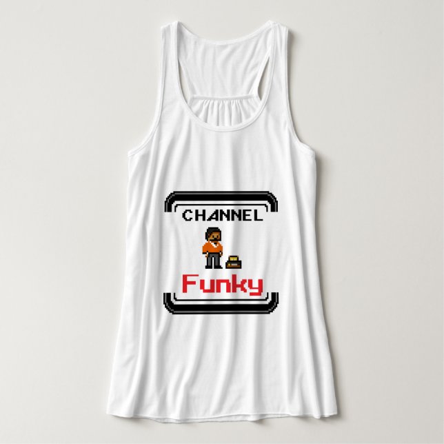 Canal Funky Pixel Art T-Shirt Tank Top (Diseño del anverso)