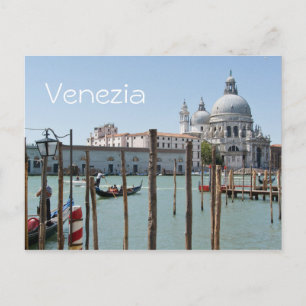 Canal grande en Venecia postal con texto