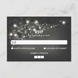Canales alumbran las tarjetas RSVP de boda rústica