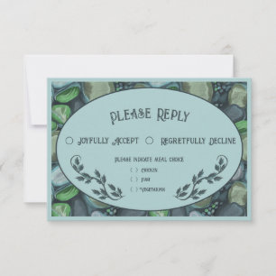 Canales de agua - Tarjeta RSVP de boda
