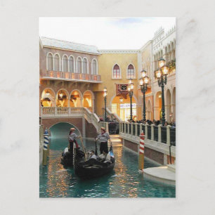 Canales de Casino Veneciano, postal de Las Vegas