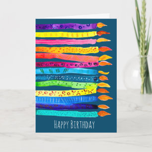 Canales de cumpleaños acuarela tarjeta de acuarela