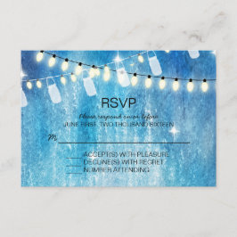 Canales románticas iluminan tarjetas RSVP