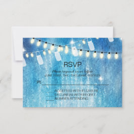 Canales románticas iluminan tarjetas RSVP