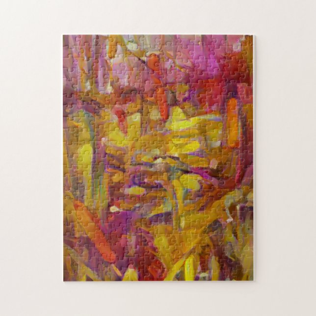 cañas en la naturaleza, puzzle de colores vibrante (Vertical)