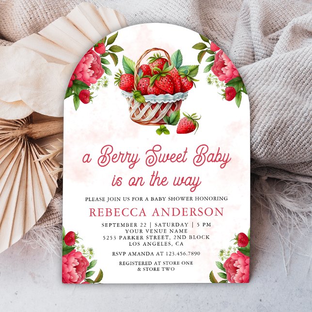 Canasta de Fresas Dulzura de Bayas Invitación para (Subido por el creador)