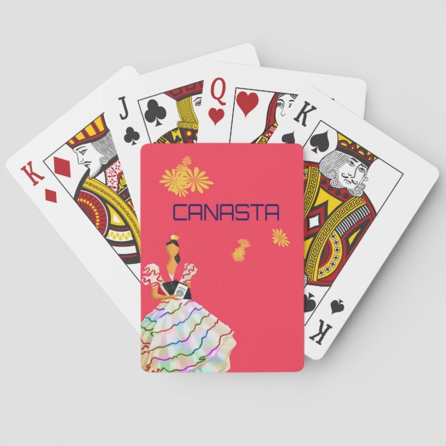 Canasta jugando cartas (Reverso)
