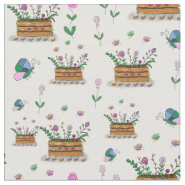 Canastas cestas de primavera de tela de flores