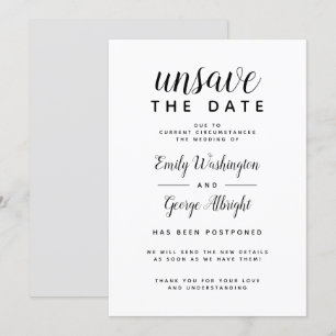 Cancelar la fecha formal nuevo anuncio de fecha