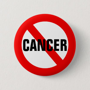 Cáncer anti ningún botón del Rótulo