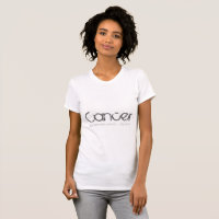 Cáncer camiseta en blanco