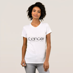 Cáncer camiseta en blanco