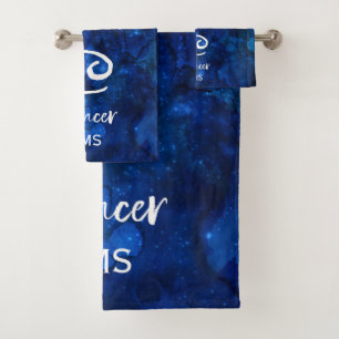 Cáncer Constelación Zodiaca Galaxia Azul Monograma