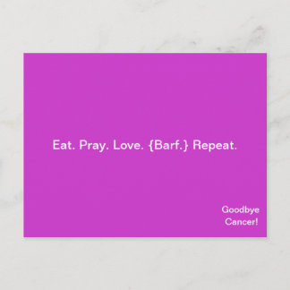 ¡CÁNCER DE ADIÓS! Postal de April McCallum