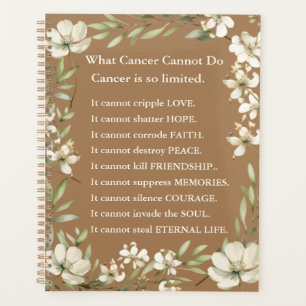 Cáncer de apoyo a Brown con planificador de flores