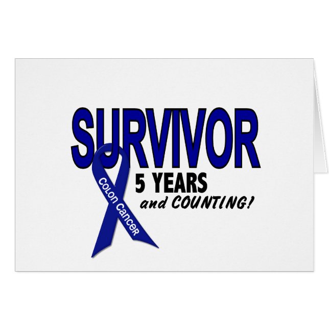 Cáncer de colon superviviente de 5 años (Anverso (Horizontal))