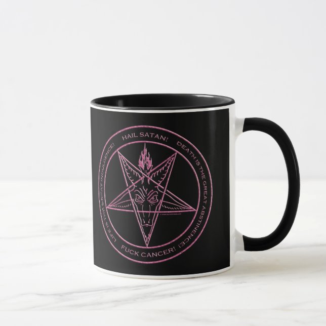 ¡CÁNCER DE F*CK! Taza de Baphomet (Derecha)