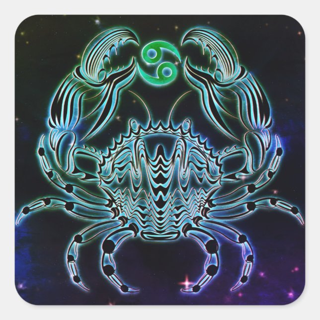 cáncer de los pegatinas cangrejos de zodiaco (Anverso)