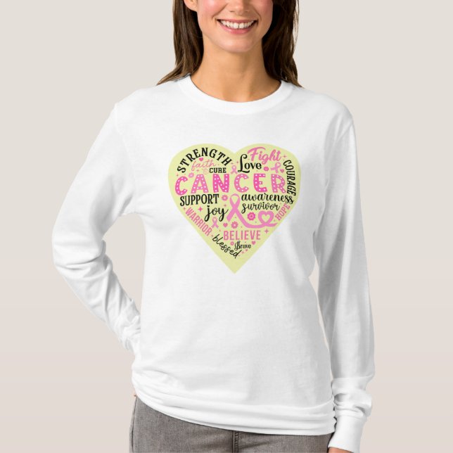 Cáncer de Mama Apoyo Camisa Cardíaca (Anverso)