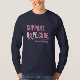 cáncer de mama Camiseta personalizada de larga dur