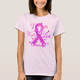 Cáncer de Mama Esperanza Amor Coraje Camiseta
