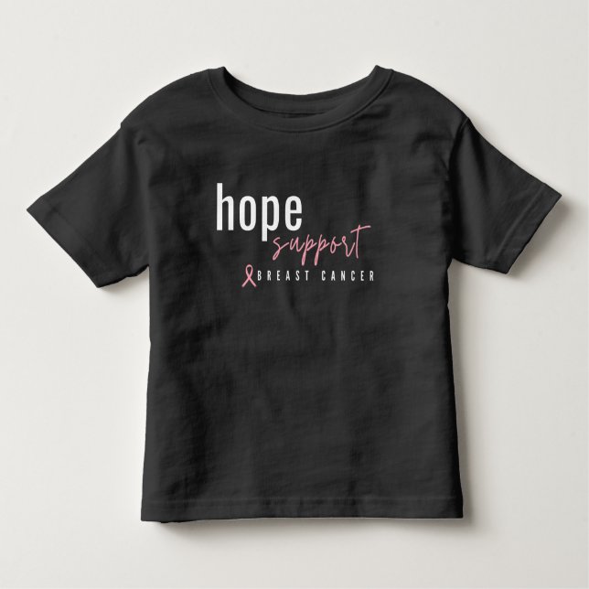 cáncer de mama. espero apoyo. Camisetas para niños (Anverso)