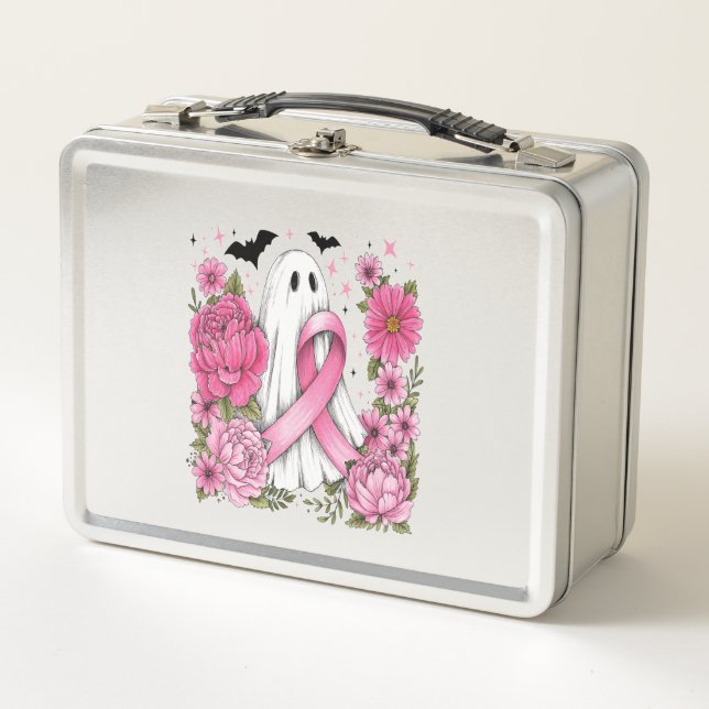 Cáncer de Mama Halloween Fantasma Boho (Anverso)