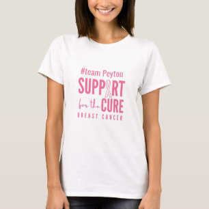 cáncer de mama personalizado apoyo camiseta femeni