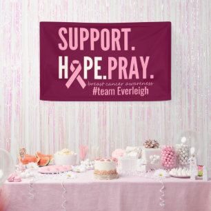 cáncer de mama Rótulo de pancarta personalizado